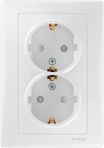 Розетка с заземлением Schneider Electric Sedna 1-м. 2 мод. шторки белый картинка